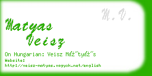 matyas veisz business card